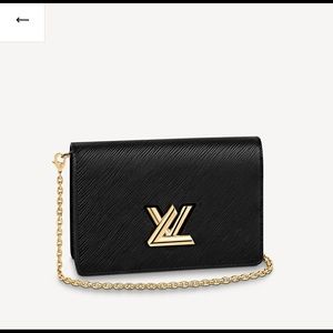 Authentic LV Twist Belt Chain Wallet Purse.